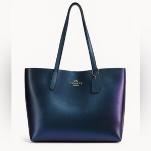 Coach Metallic Hologram Avenue Tote F37871 | Iridescent Leather Bag Large